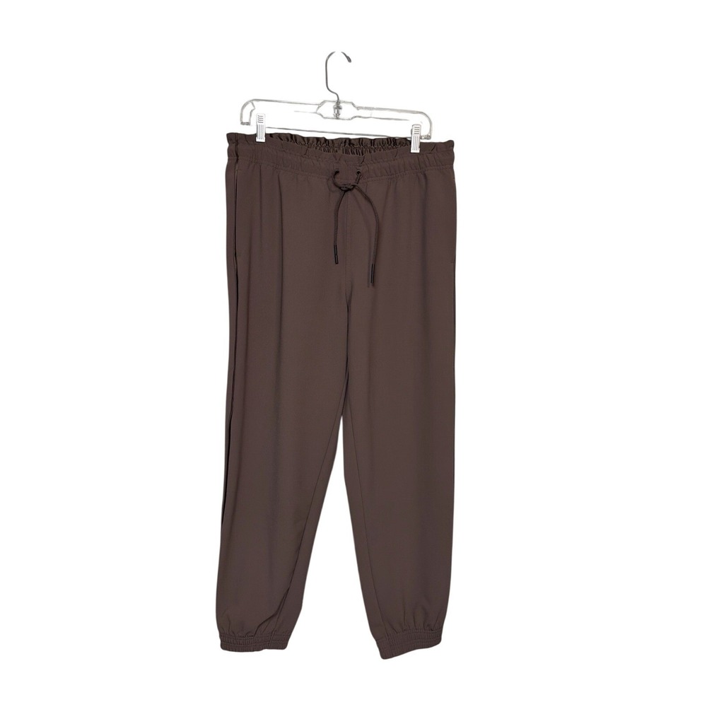 Athleta Metropolis Jogger Women 8 Brown Elastic Paperbag Waist Drawstring Pants
